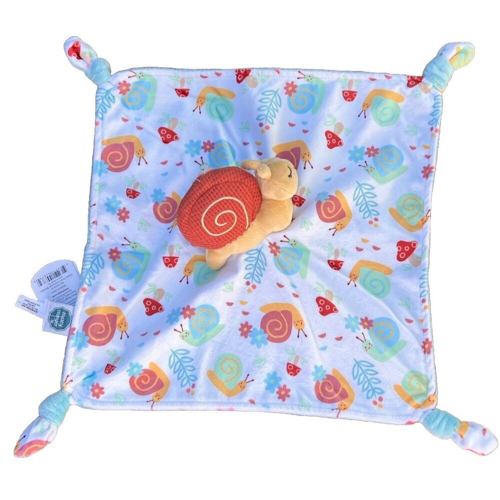 Mary Meyer SKIPPY SNAIL Character Baby Blanket Lovey Toy Knotted #44673 New